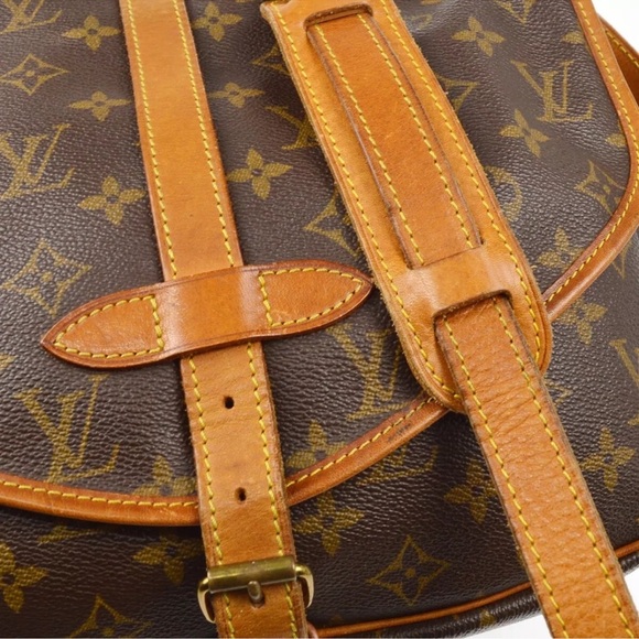 💎✨Authentic✨💎Louis Vuitton Monogram Saumur 35 Shoulder Bag Brown - Picture 7 of 9